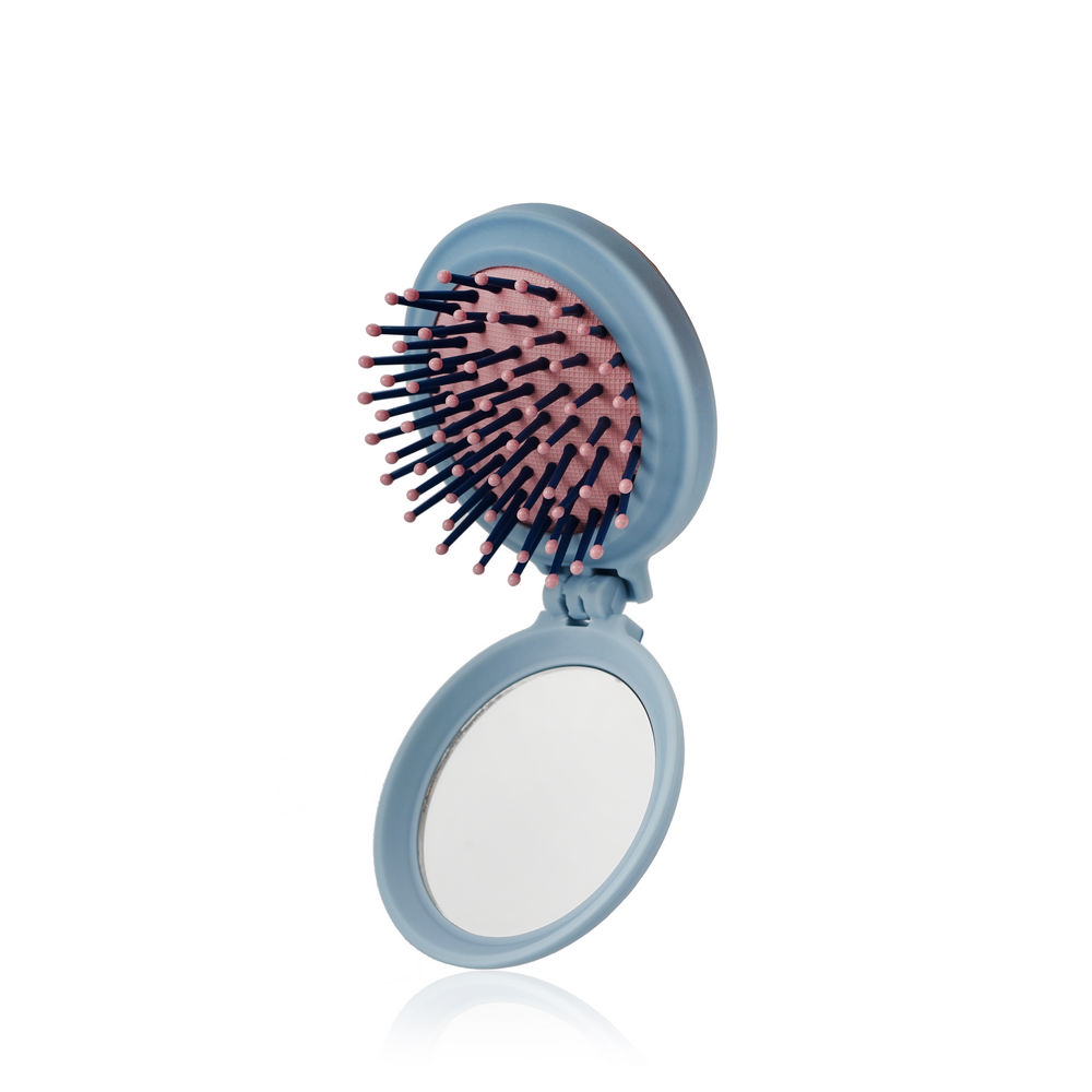 

Расческа Valori складная круглая soft-touch, Серый