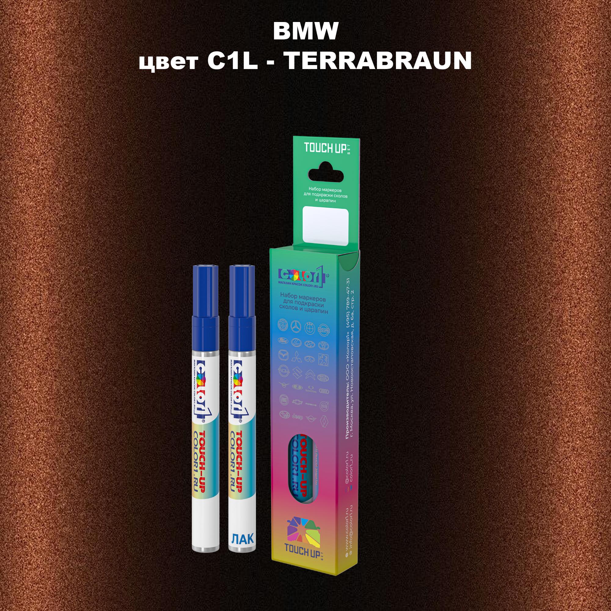 

Маркер с краской COLOR1 для BMW, цвет C1L - TERRABRAUN, Прозрачный