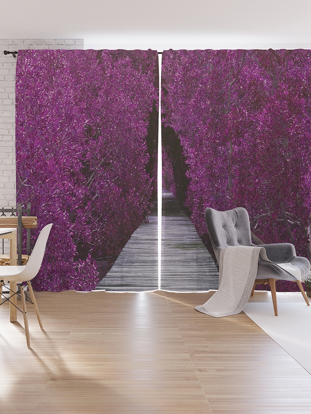 

Шторы под лён JoyArty "Лесной тоннель", серия Oxford DeLux, 340х265 см, Лесной тоннель