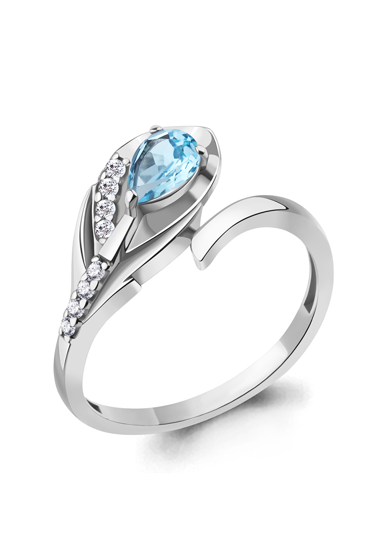 

Кольцо из серебра р.  Kari Jewelry 6972605А.5, топаз\фианит, 6972605А.5
