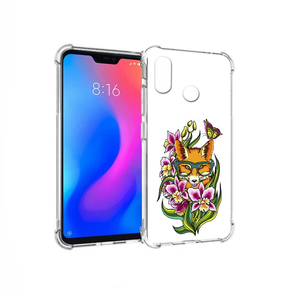 

Чехол MyPads Tocco для Xiaomi Redmi 6 Pro Лиса в цветах (PT113887.306.108), Прозрачный, Tocco
