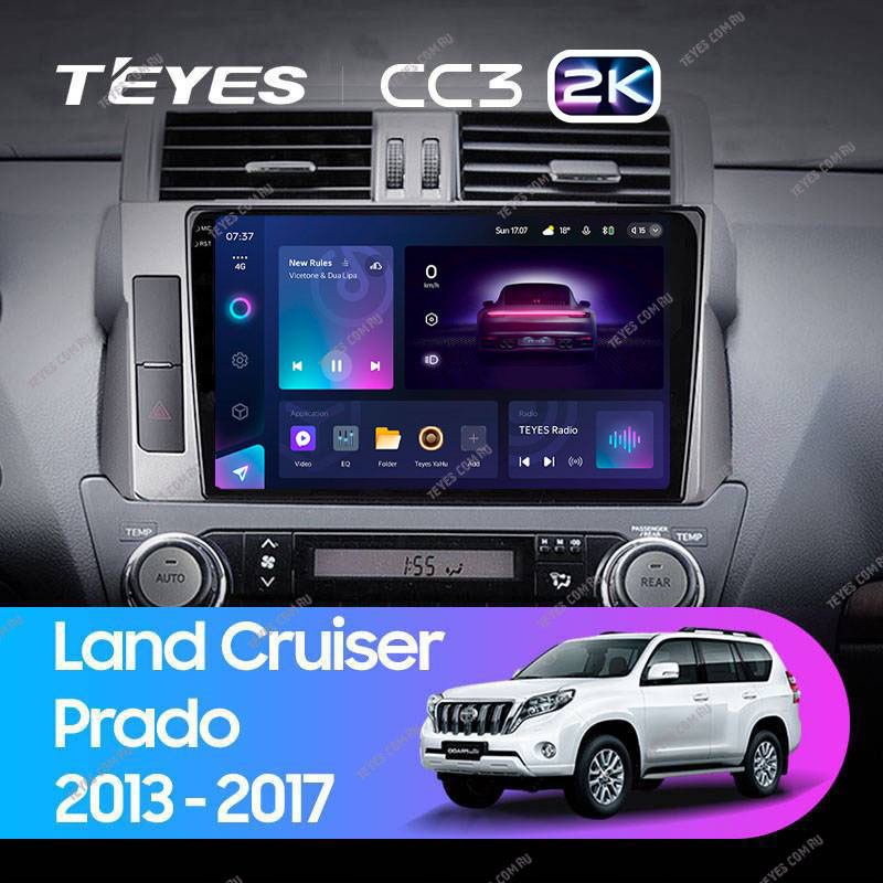 Штатная магнитола Teyes CC3 2K 464 Toyota Land Cruiser Prado 150 2013-2017 4050000₽