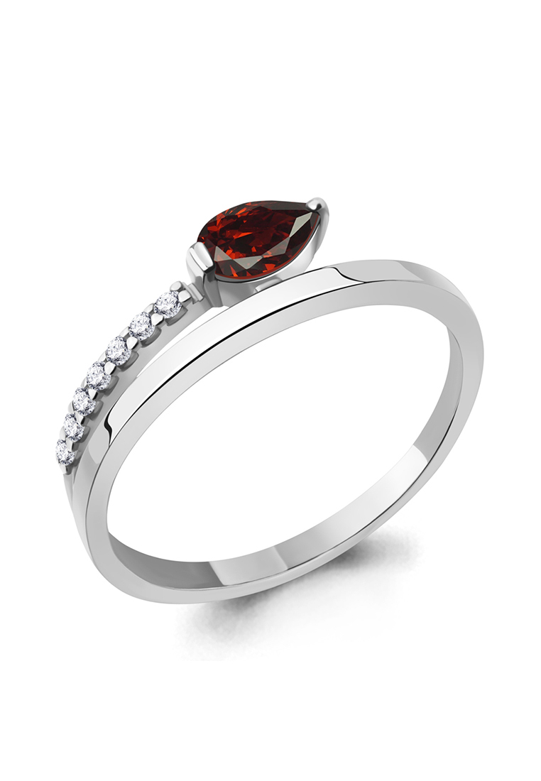 

Кольцо из серебра р.  Kari Jewelry 6962203А.5, гранат\фианит, 6962203А.5