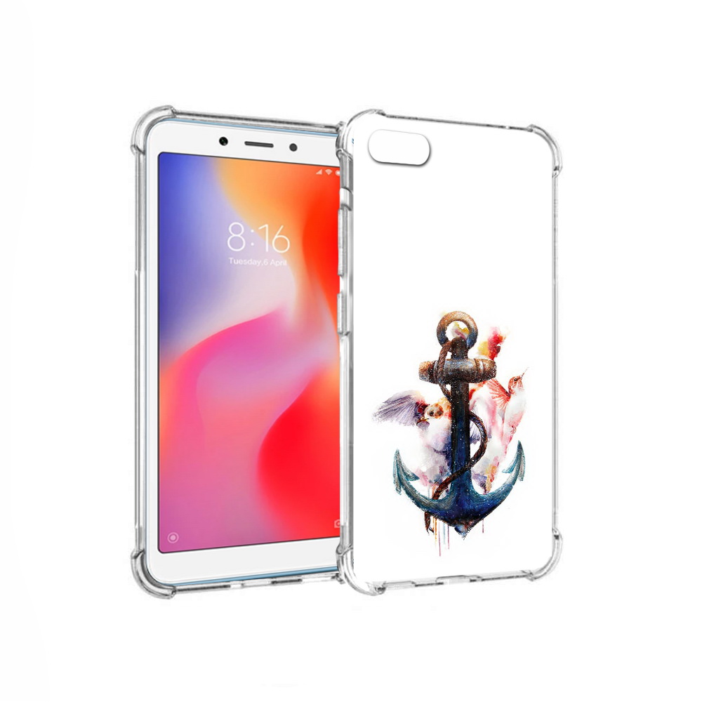 

Чехол MyPads Tocco для Xiaomi Redmi 6A якорь с птицами (PT113916.305.703), Прозрачный, Tocco