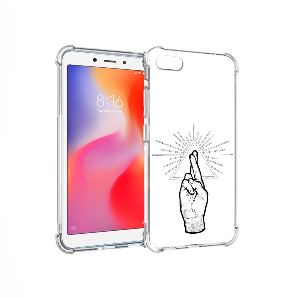 

Чехол MyPads Tocco для Xiaomi Redmi 6A черно белая рука (PT113916.305.681), Прозрачный, Tocco