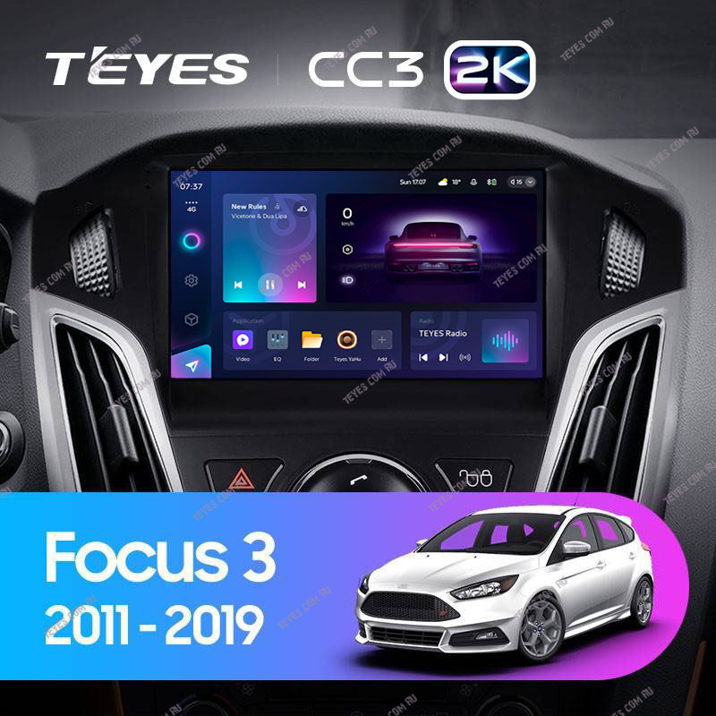 Штатная магнитола Teyes CC3 2K 464 Ford Focus 3 2011-2019 4160000₽