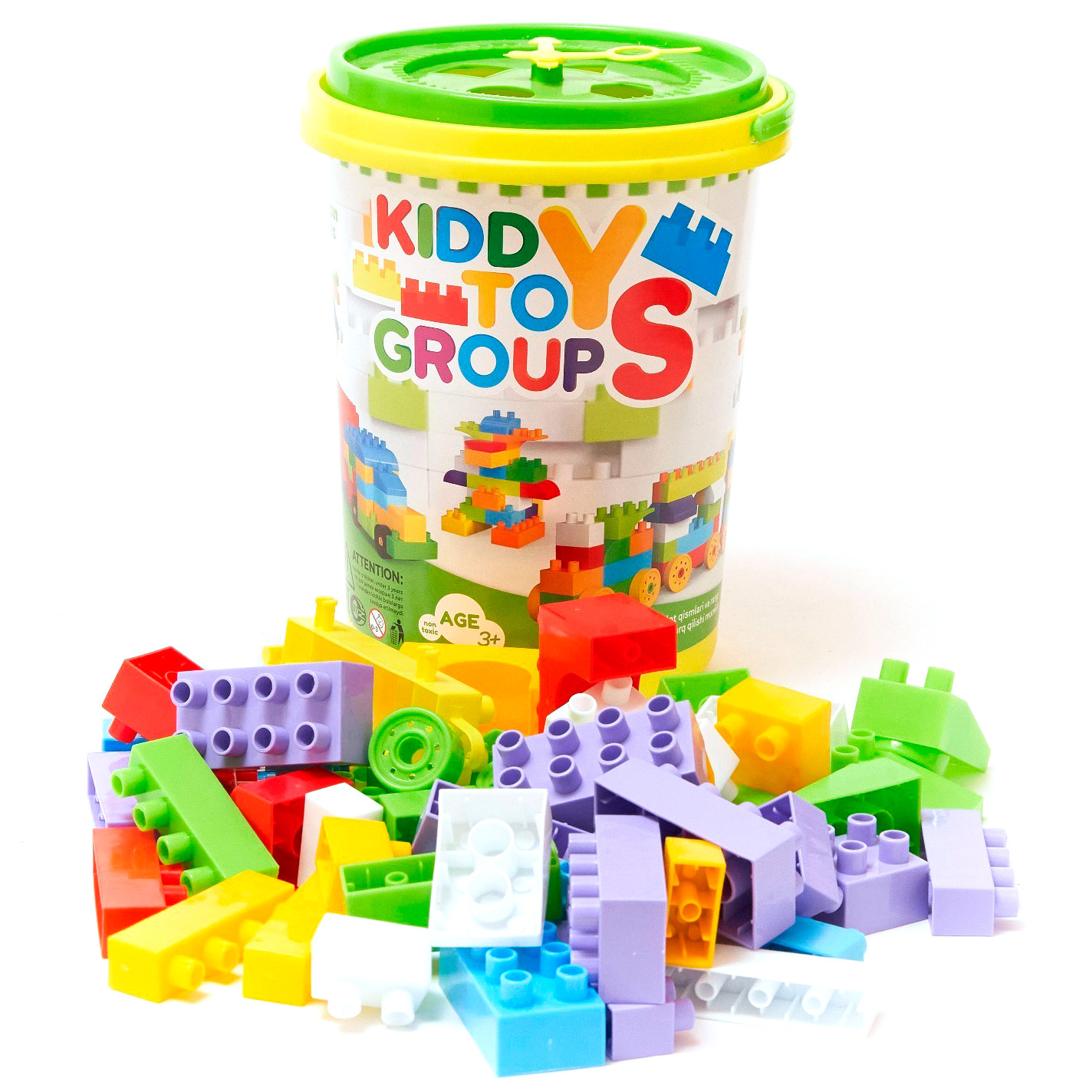 

Конструктор пластиковый Нижегородская игрушка в ведре BRICKS 55 элемента ктг045