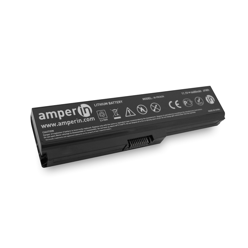 фото Аккумуляторная батарея amperin для ноутбука toshiba satellite l750 11.1v 4400mah ai-pa3634