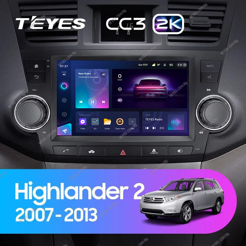 Штатная магнитола Teyes CC3 2K 432 Toyota Highlander 2 XU40 2007-2013 9диагональ 3790000₽