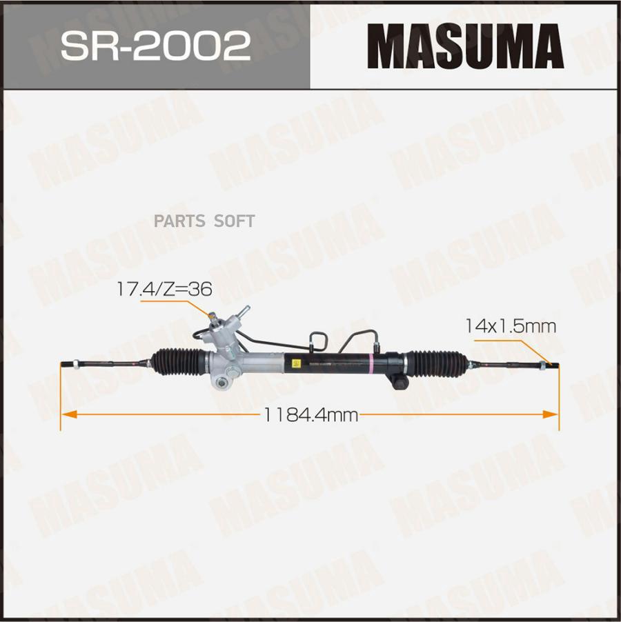 Рейка рулевая MASUMA, X-TRAIL / T30 LHD (левый руль)