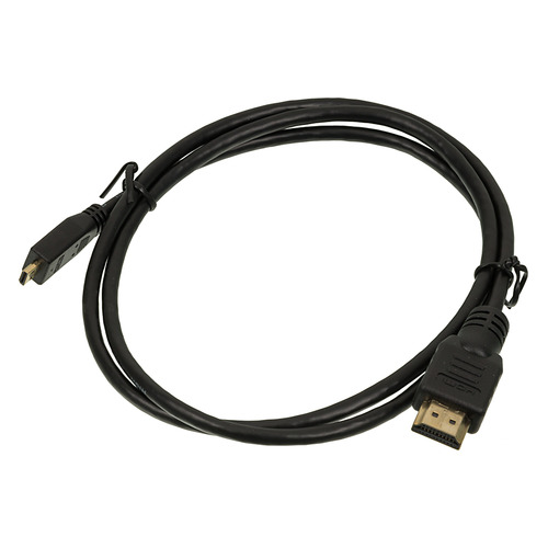 фото Кабель micro hdmi (m) - hdmi (m) , ver 1.4, 1м, gold, черный nobrand