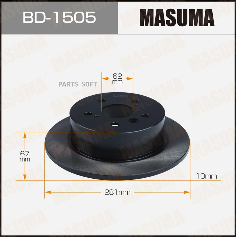 

Диск тормозной MASUMA rear CAMRY / ASV50L.RUS [уп.2]