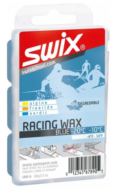 Мазь скольжения Swix 2020-21 Ur6 Blue Bio Racing, -10C/ -20C, 60 Г