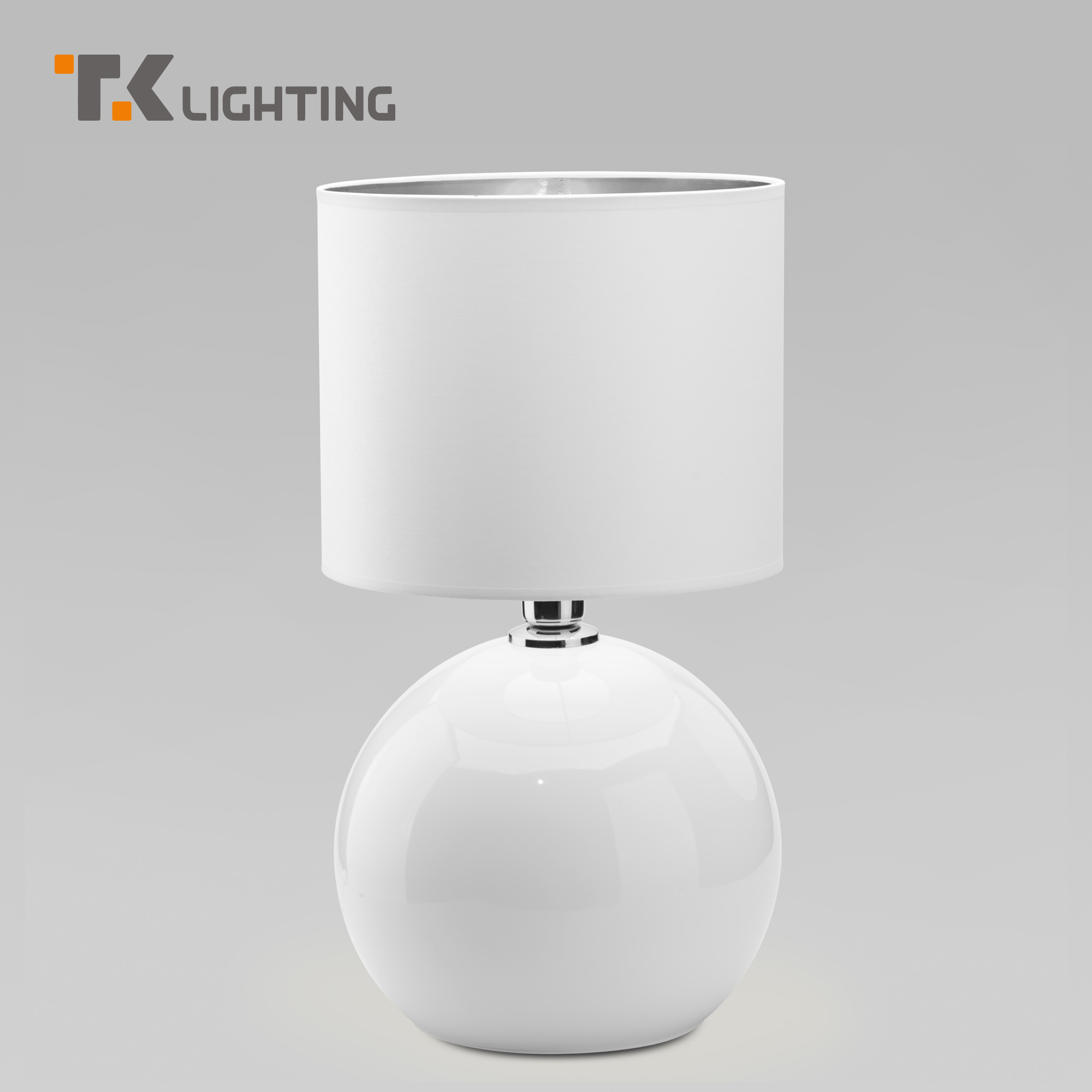 

Настольная лампа с тканевым абажуром TK Lighting Palla 5066 E27 белый