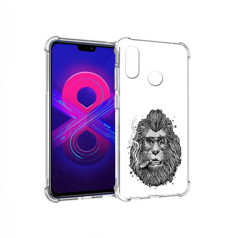 

Чехол MyPads Tocco для Honor 8X Max курящий лев (PT118941.31.432), Прозрачный, Tocco