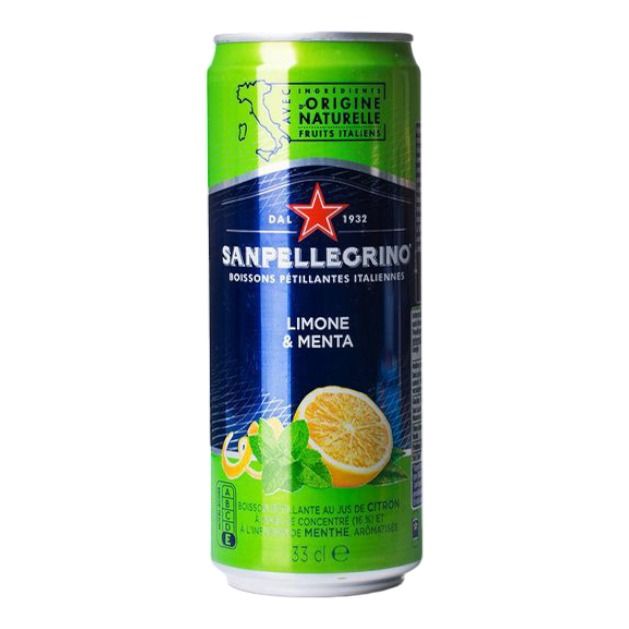 Газированный напиток S.Pellegrino лимон-мята 330 мл