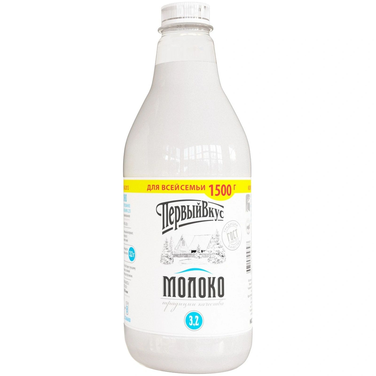 

Молоко 3,2% пастеризованное 1 л Первый вкус БЗМЖ