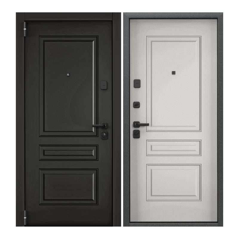 Дверь входная Torex для квартиры металлическая Comfort X 880х2050 левый,черный/белый