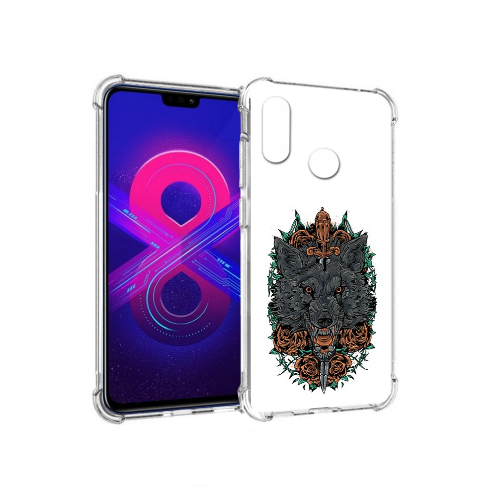 

Чехол MyPads Tocco для Honor 8X Max красивый злой волк (PT118941.31.409), Прозрачный, Tocco