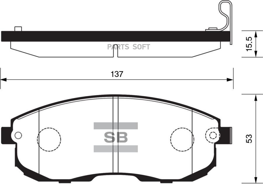 

Тормозные колодки Sangsin brake дисковые SP1183