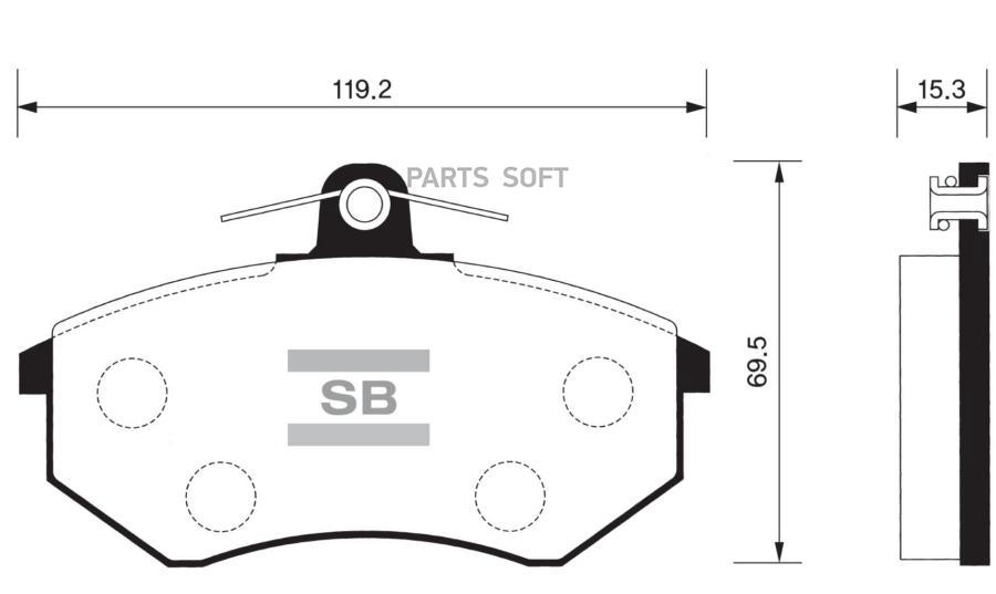 

Тормозные колодки Sangsin brake дисковые SP1043