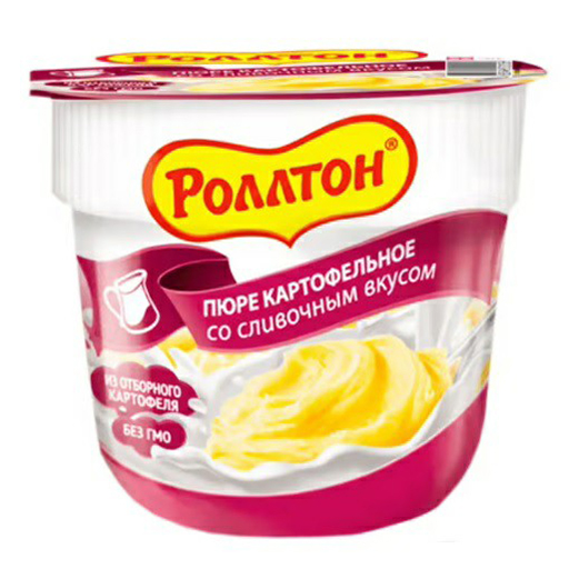 фото Пюре картофельное роллтон со сливочным вкусом быстрого приготовления 40 г