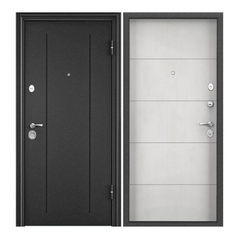 Дверь входная Torex для квартиры металлическая Flat-L 950х2050 правый, серый
