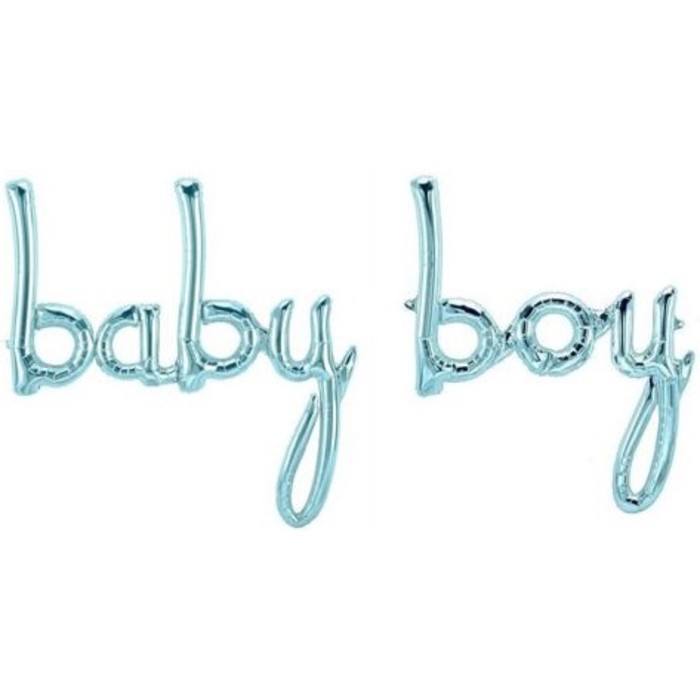 

Шар фольгированный 16'' Baby Boy, мини-надпись, цвет голубой, Воздушное оформление. Гендер пати