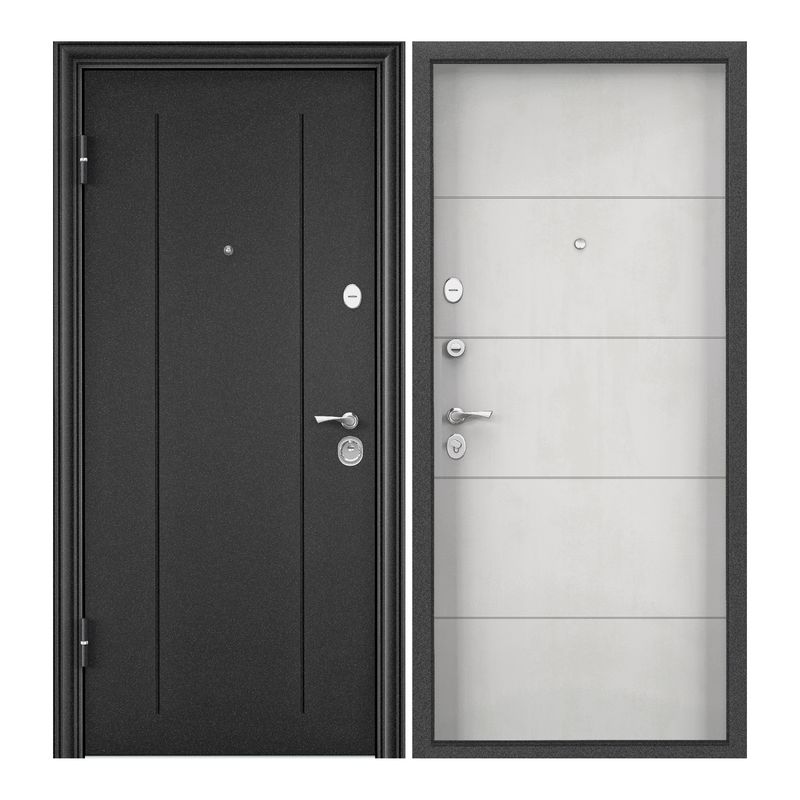 Дверь входная Torex для квартиры металлическая Flat-L 950х2050 левый, серый