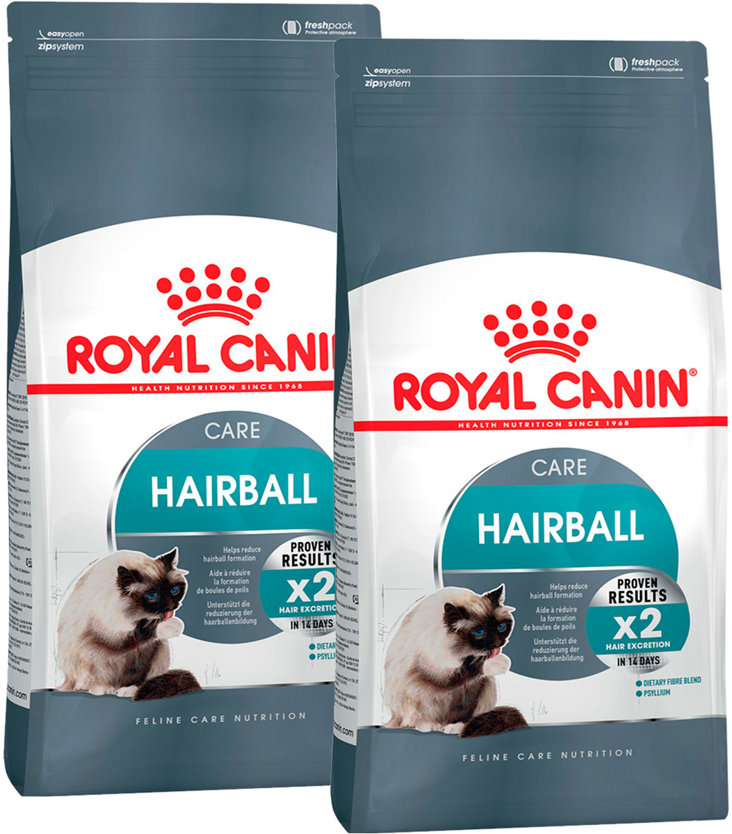 

Сухой корм для кошек Royal Canin Hairball Care для вывода шерсти, 2 шт по 2 кг