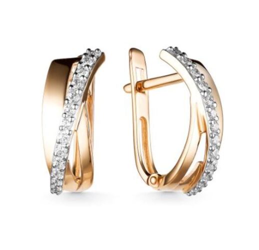 

Серьги из золота Golden Eagle 40231000, фианит, 40231000