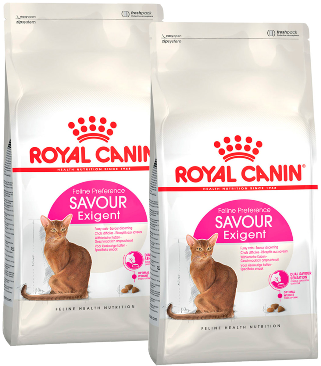 фото Сухой корм для кошек royal canin savor exigent для привередливых 2 шт по 2 кг