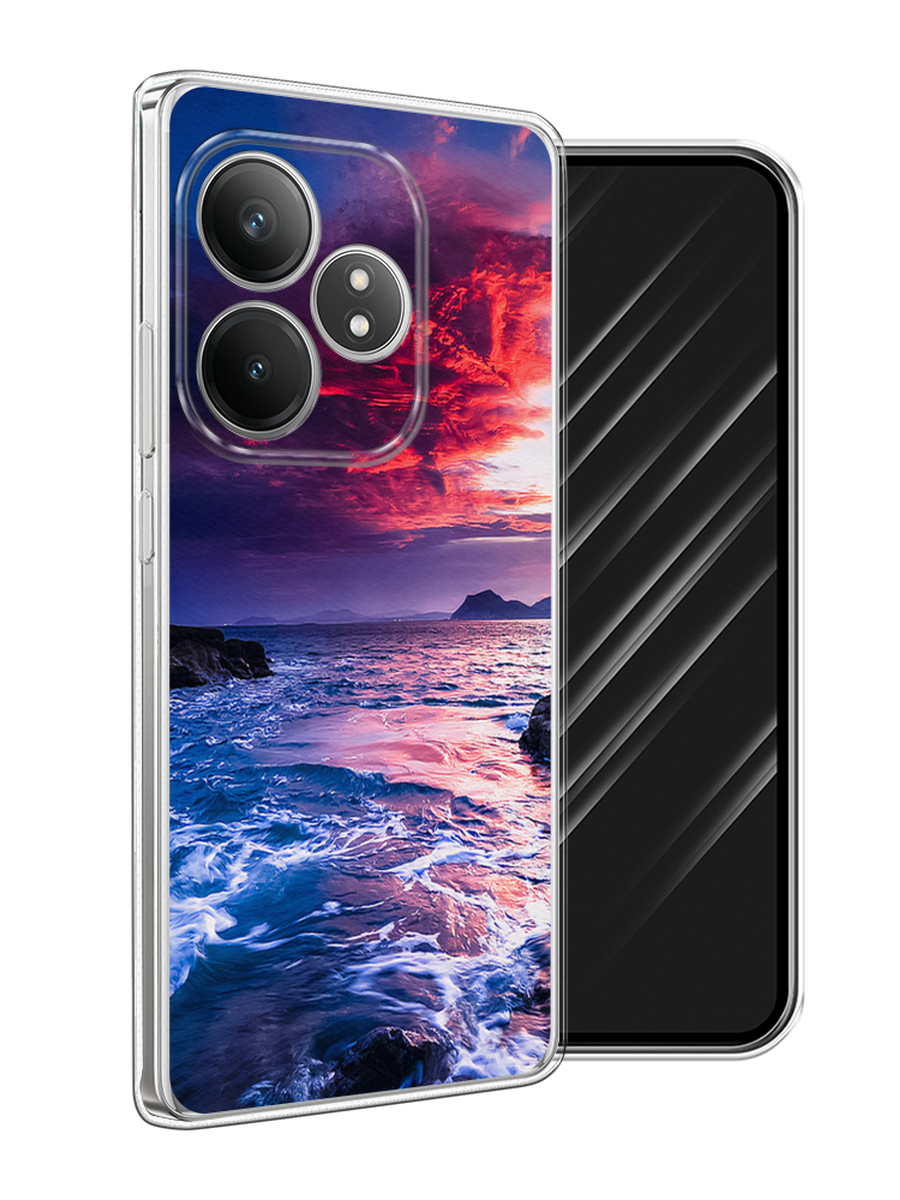 

Чехол Awog на Realme GT 6T "Волны 1", Розовый;синий, 2517550-1