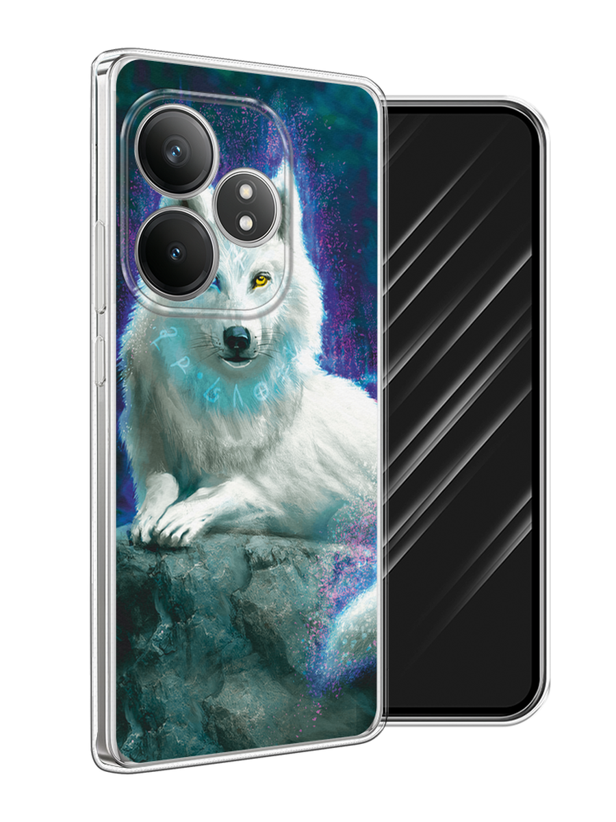 

Чехол Awog на Realme GT 6T "Белоснежный волк", Белый;зеленый;фиолетовый, 2517550-1