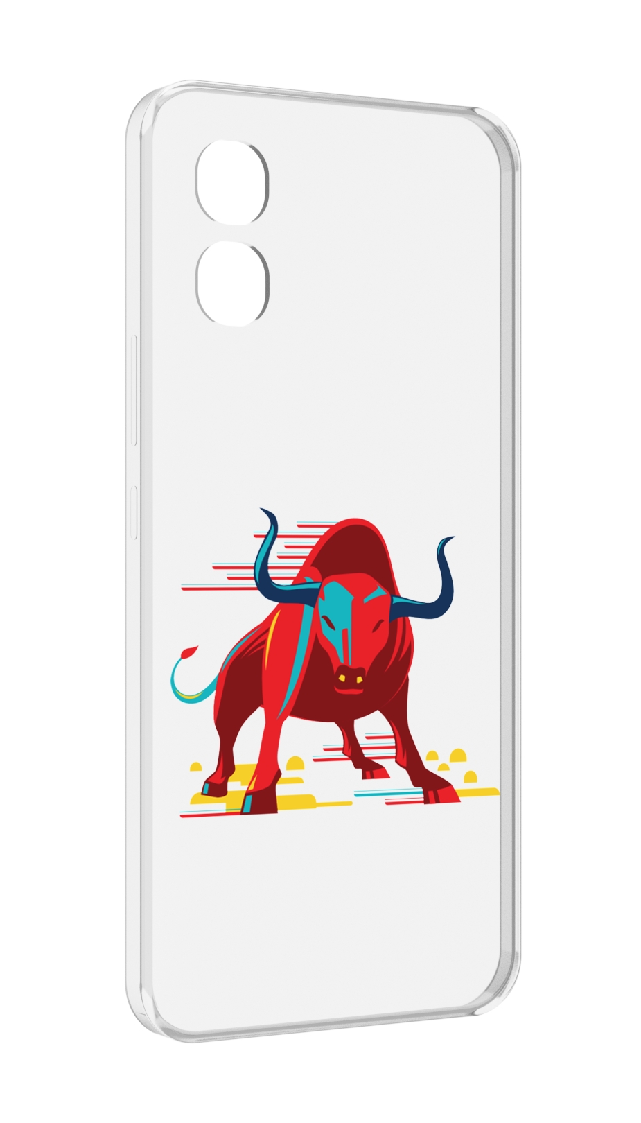 Чехол MyPads Красный-бык для Honor X5 противоударный
