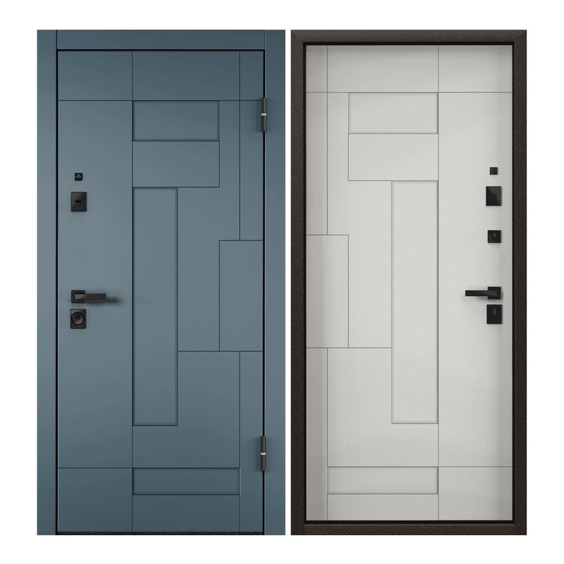 Дверь входная Torex для квартиры металлическая Defender X 880х2050 правый, синий/белый