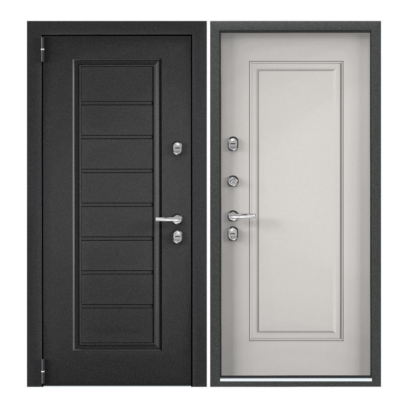 Дверь входная Torex для дома Village advanced 950х2050 левый, терморазрыв, серый/белый
