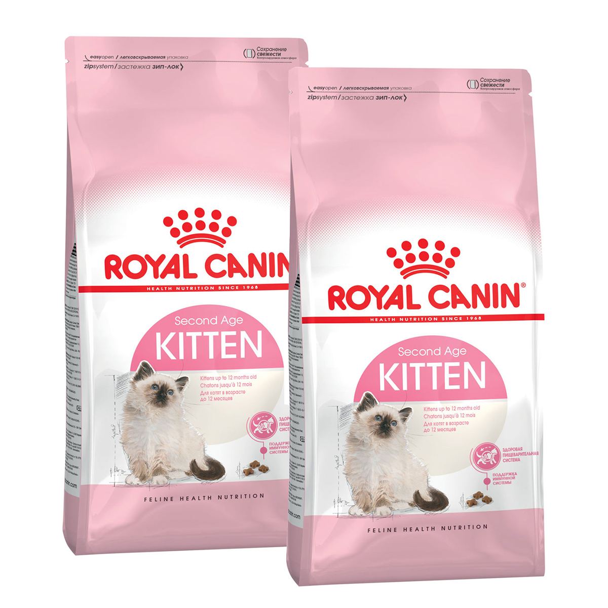 фото Сухой корм для котят royal canin kitten 36, 2 шт по 2 кг