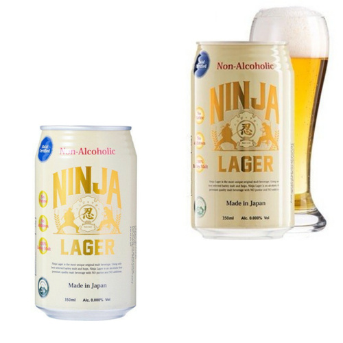 

Безалкогольное пиво Nippon "NINJA LAGER", 2шт. х 350мл., Japan