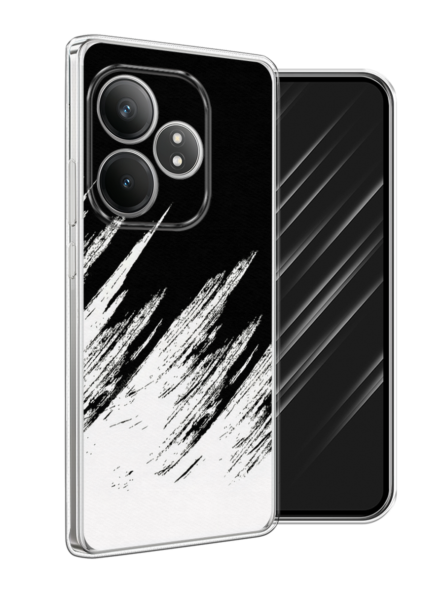 

Чехол Awog на Realme GT 6T "Черно белые брызги", Черный;белый;бежевый, 2517550-1