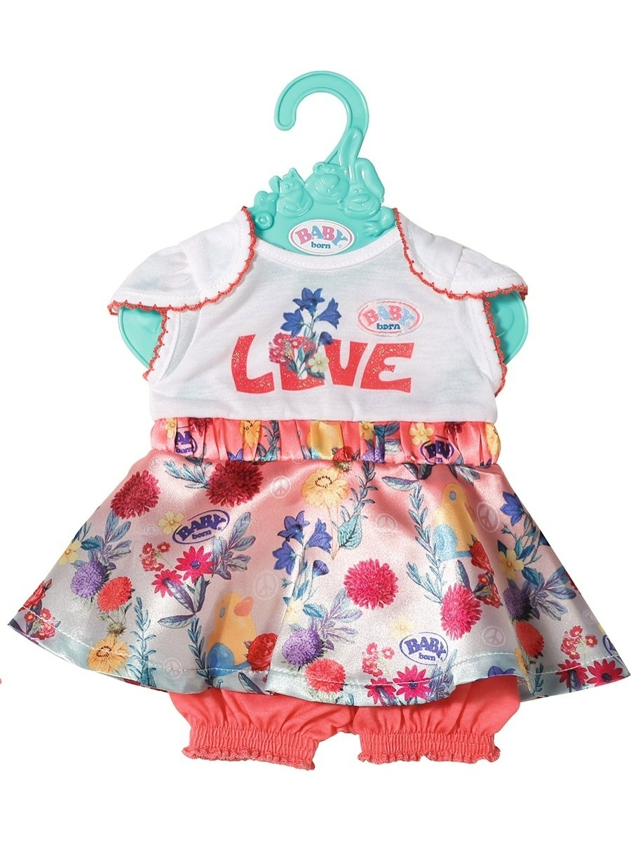 Одежда для кукол Zapf Creation Baby born Цветочное платье с шортиками 826-973