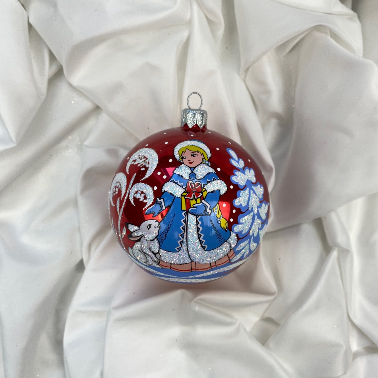 

Шар на ель Елочка Любава 012-С82-К 8,5 см 1 шт. красный, Любава