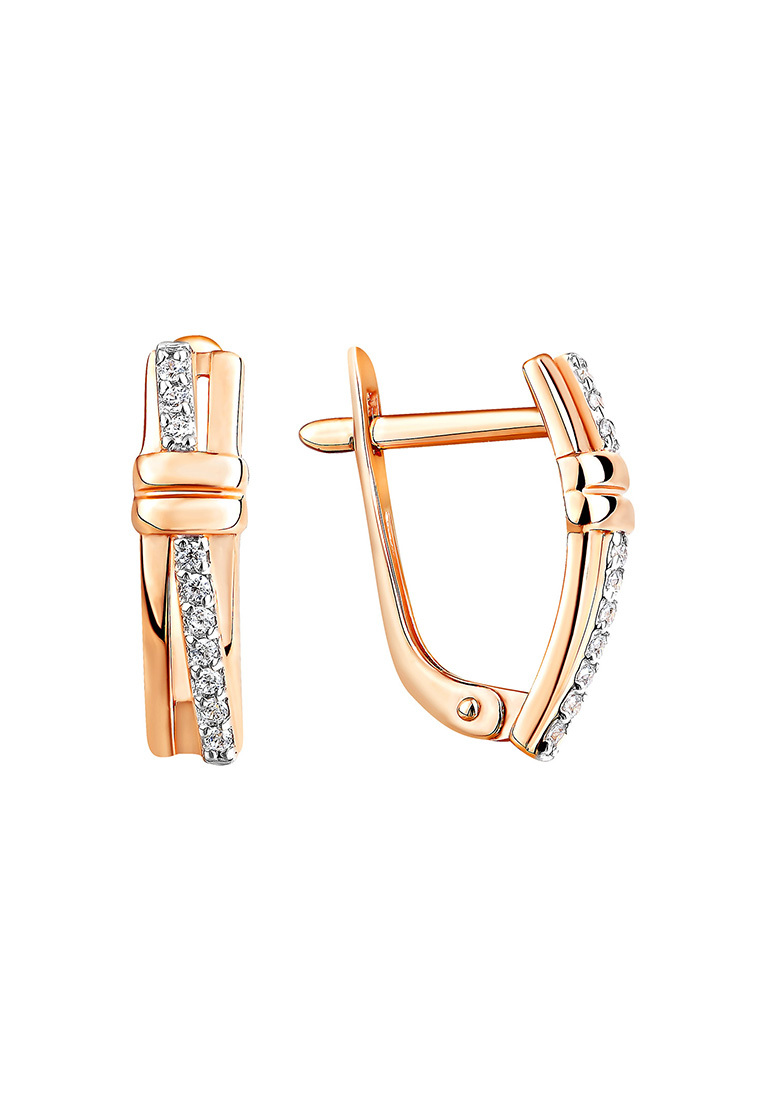 

Серьги из желтого золота с фианитом Kari Jewelry СЛ-402365, СЛ-402365