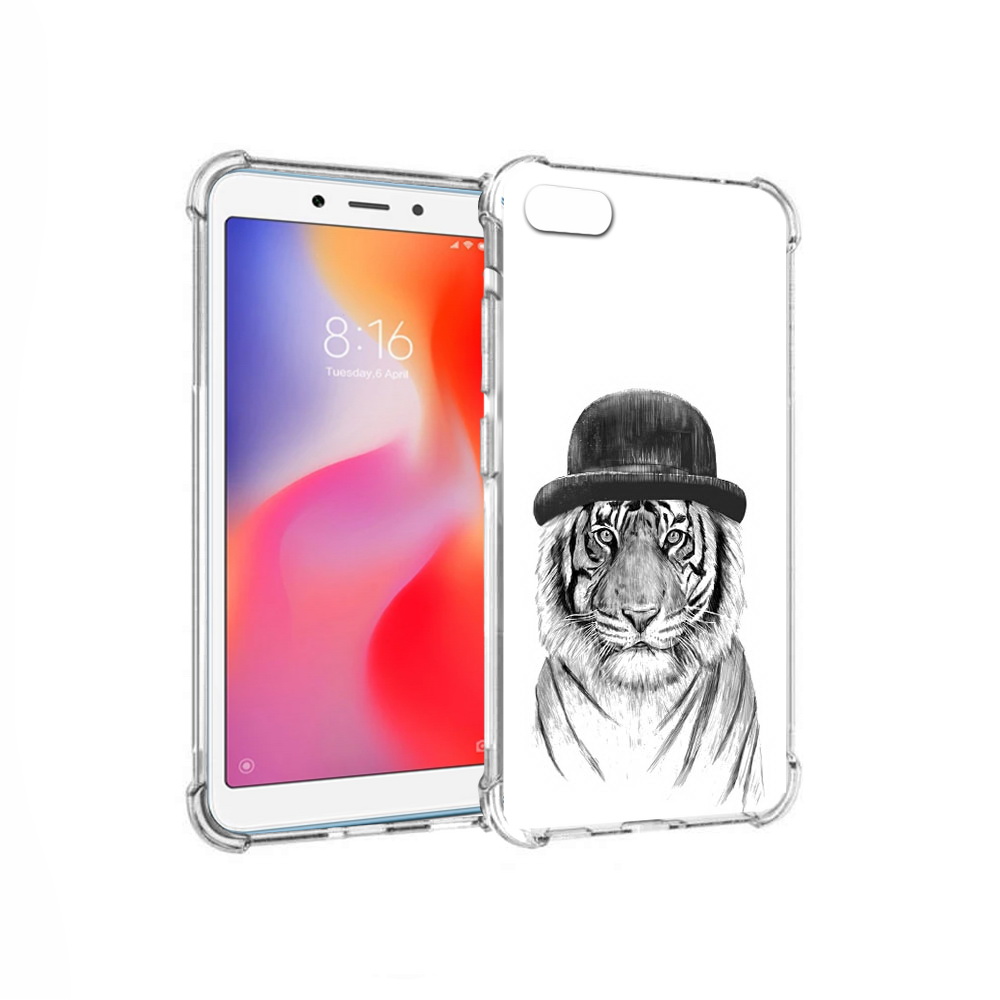 

Чехол MyPads Tocco для Xiaomi Redmi 6A тигр британец (PT113916.305.641), Прозрачный, Tocco