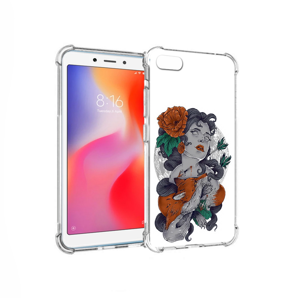

Чехол MyPads Tocco для Xiaomi Redmi 6A темная девушка с лисой (PT113916.305.639), Прозрачный, Tocco