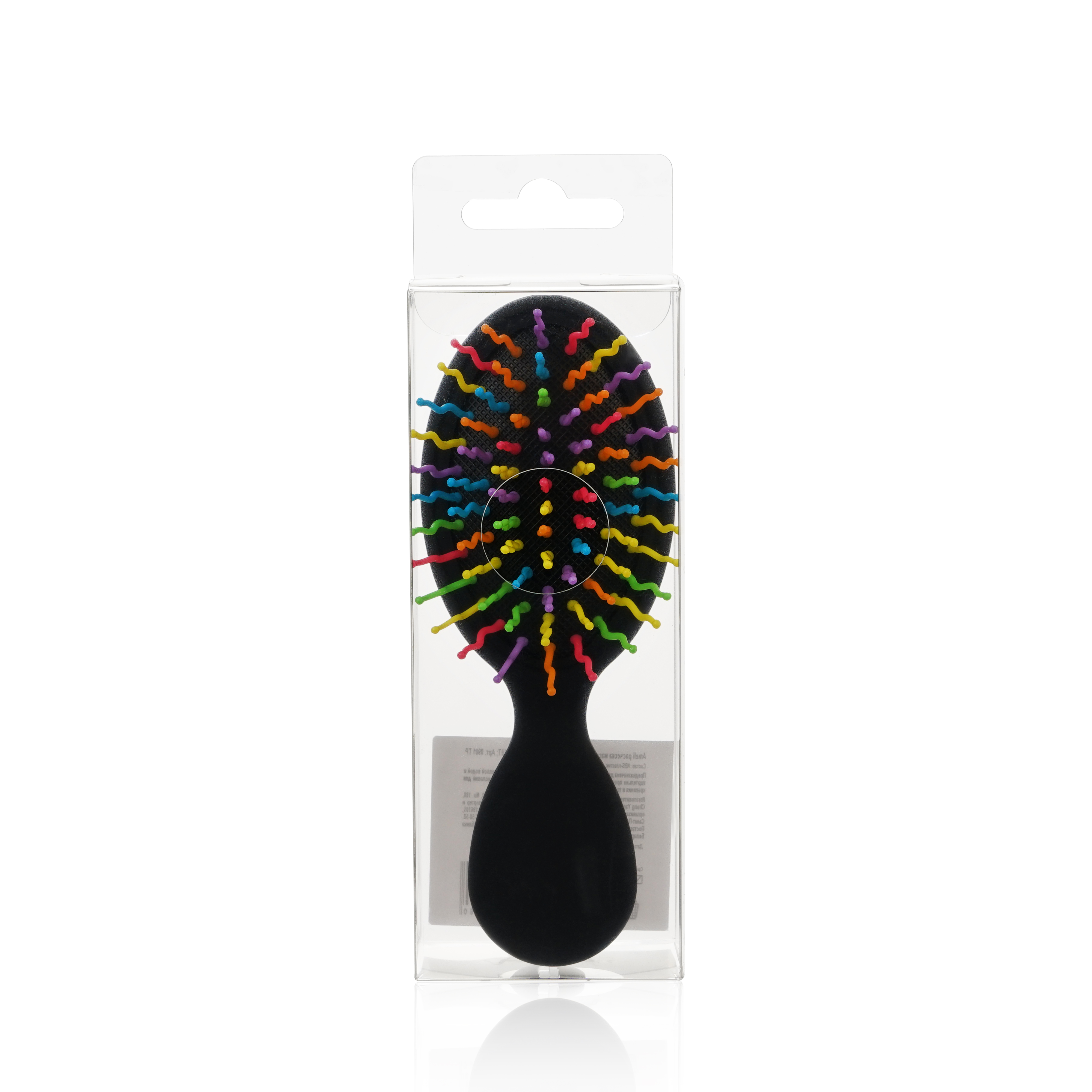 Массажная мини расческа Ameli для волос с разноцветной щетиной vortex расческа волна пластиковая массажная