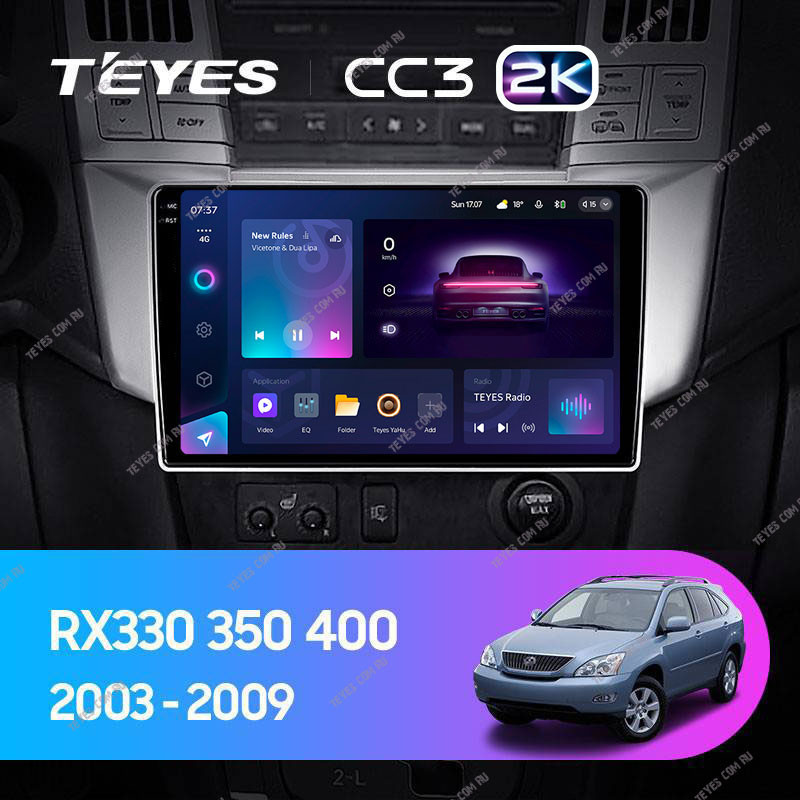 Штатная магнитола Teyes CC3 2K 432 Lexus RX300 RX330 RX350 RX400H 2003-2009 3790000₽