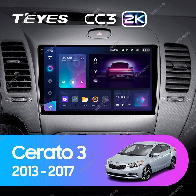 Штатная магнитола Teyes CC3 2K 432 Kia Cerato 3 YD 2013-2017 Тип-C 3720000₽