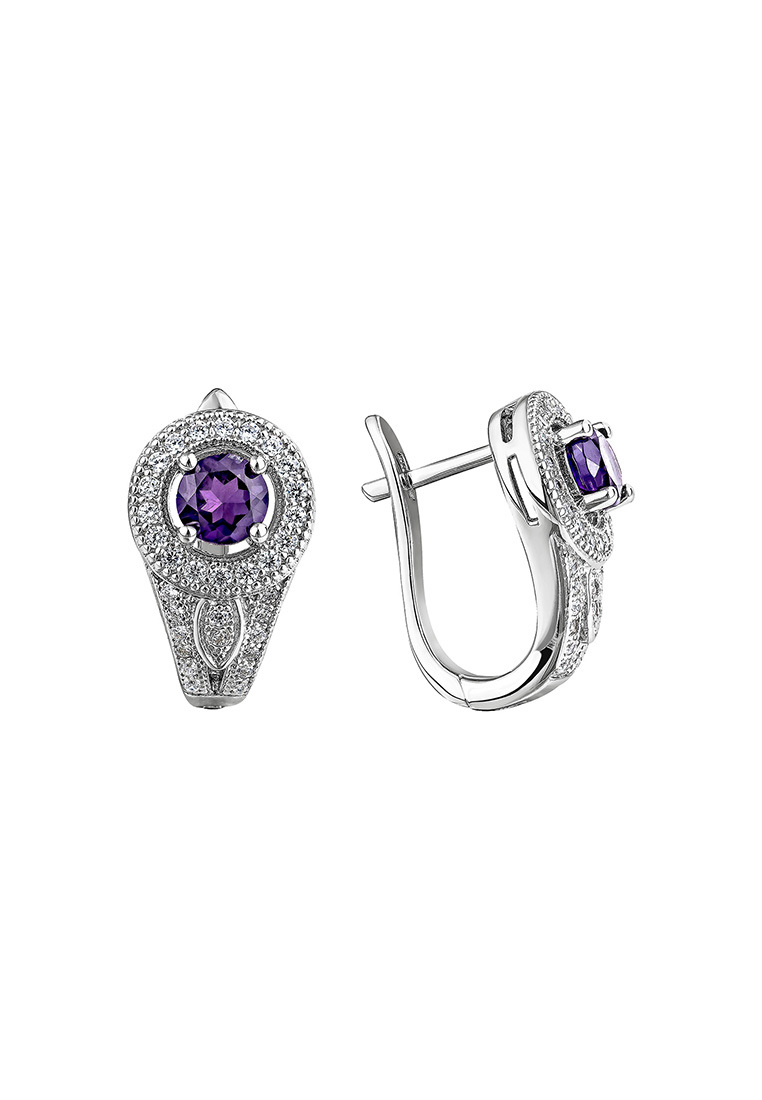 

Серьги из серебра с аметистом/фианитом Kari Jewelry СЛ-3214-АМ, СЛ-3214-АМ