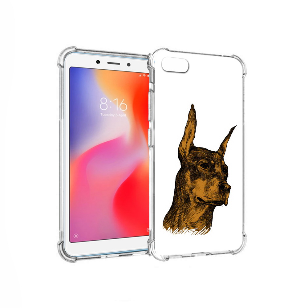 

Чехол MyPads Tocco для Xiaomi Redmi 6A скетч доберман (PT113916.305.605), Прозрачный, Tocco